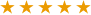 Cinco estrelinhas de avaliação
